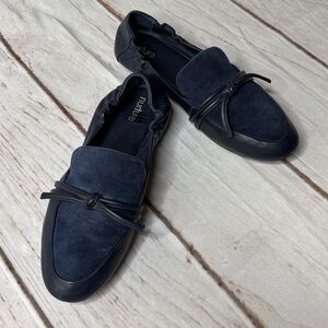 NURTURE Flats Slip On Navy Blue Leather and Suede Women’s Size 9.5